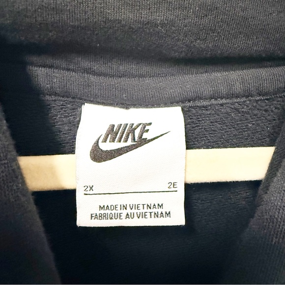 Nike Sportswear Club Large Logo Fleece Hoodie Black 2X Plus - Picture 3 of 6